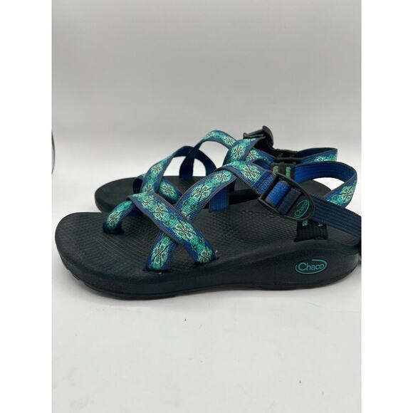 Chaco Z Cloud 2 Sandals Aqua Blue/Black Hiking Comfort J105548 - WMNS Sz 9 - Picture 4 of 10